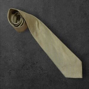 Brooks Brothers Men's Yellow + Blue Geometric 100% Italian Silk Professional Tie